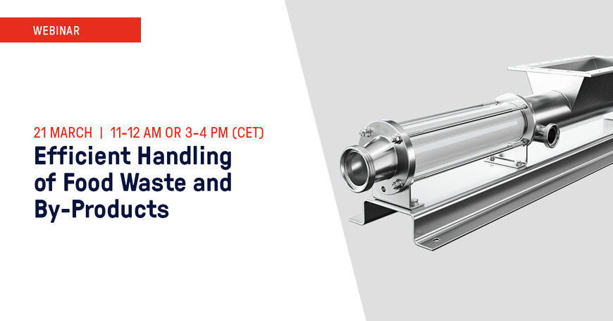 SEEPEX TO HOST WEBINAR ON EFFICIENT HANDLING OF FOOD WASTE AND BY-PRODUCTS 